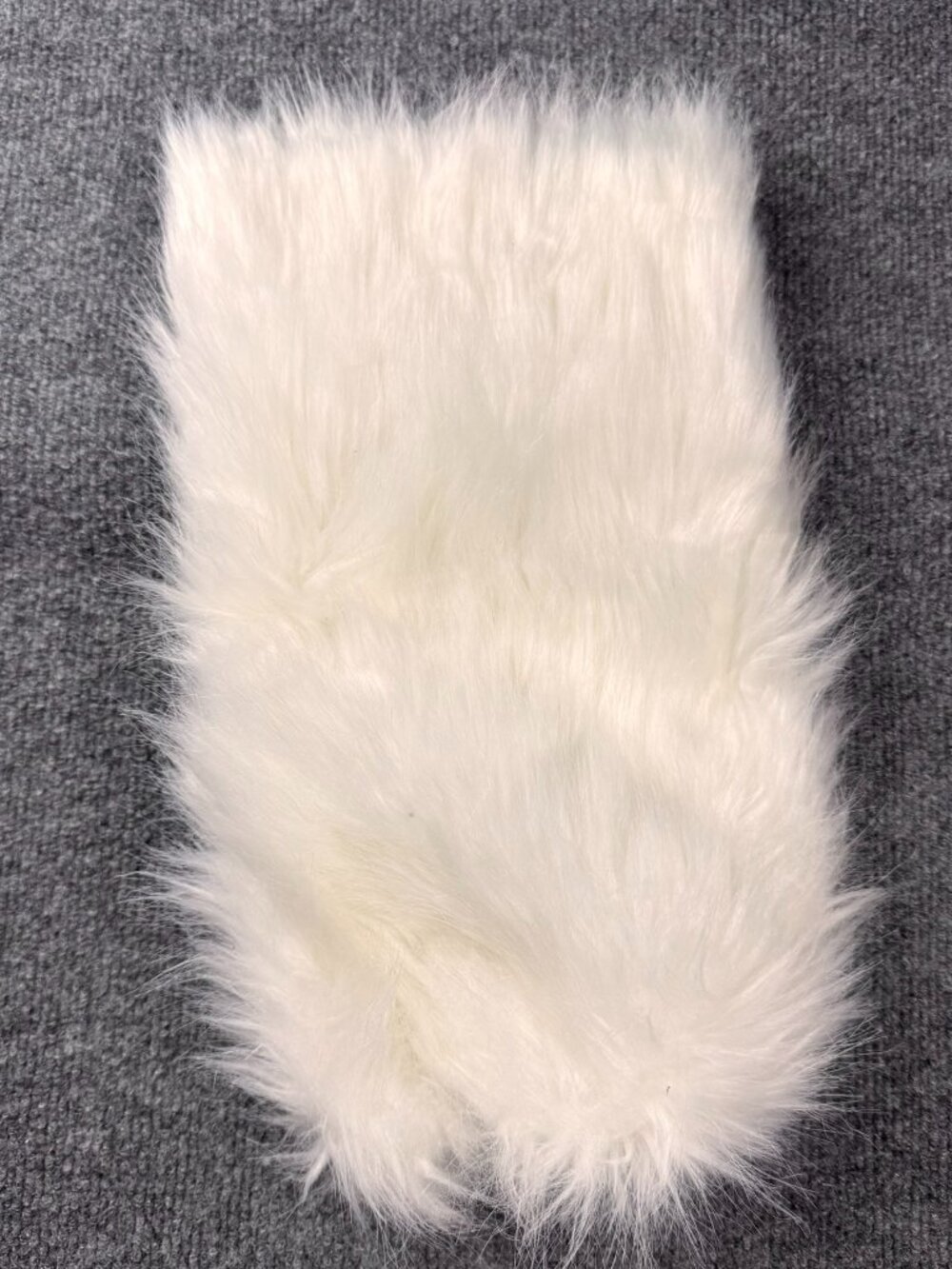White Faux Fur Hand Muff Warmer Cosplay Costume Winter Accessory 14x8"